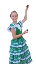 Flamenco Kleid grün weiß NEU