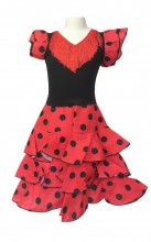 Flamenco Kleid Niño Deluxe rot schwarz