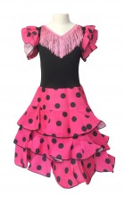 Flamenco Kleid Niño Deluxe rosa schwarz