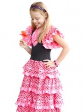 Flamenco Kleid rosa schwarz
