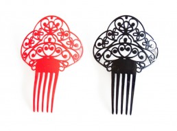 Spanischer Haarkamm schwarz, lang