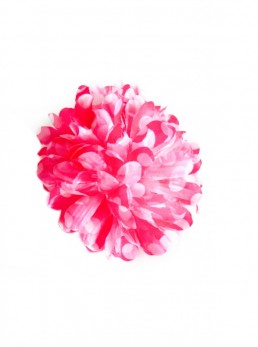 Haarblume rosa mit weißen Punkten