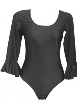 Flamencobody Damen, schwarz - mit halblangen Ärmeln