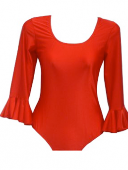 Flamencobody Damen, rot - mit halblangem Ärmel