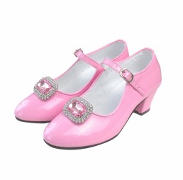 Spanische Schuhe Clip Glitterstein rosa