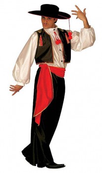 Spanisches Kostümset Flamenco Dancer + Hut