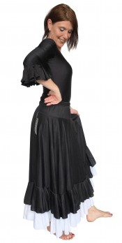 Flamencorock Damen, schwarz/weiß