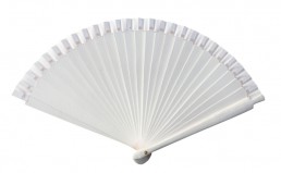 Flamencofächer weiß holz