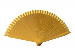 Flamencofächer dunkel gelb Holz