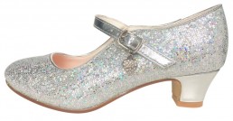 Prinzessinnen Schuhe Elsa Frozen silber mit kleines Herzchen
