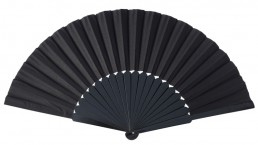 Flamencofächer schwarz XL holz