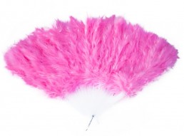 Flamencofächer mit hell rosa federn