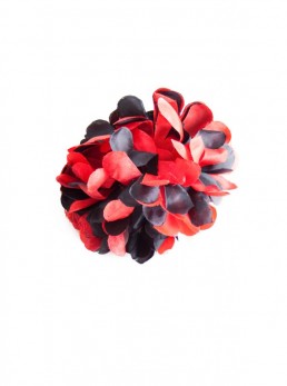 Haarblume schwarz rot