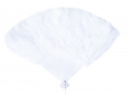 Flamencofächer mit weißen Federn