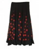 Flamenco rok dames, zwart met rode stippen 3