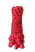 schort luxe rood zwarte stipp