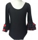 body dames zwart rode stip