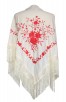 manton creme wit rode bloem bg
