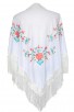 manton wit met kleine bloemen