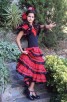 Spaanse Flamenco Jurk Zwart Rood 2