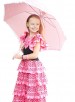 Spaanse Flamenco jurk roze zwart 2