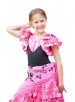 Spaanse Flamenco jurk roze zwart 3