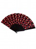 Spaanse flamenco waaier zwart/rood