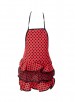 Flamenco schort rood/zwart
